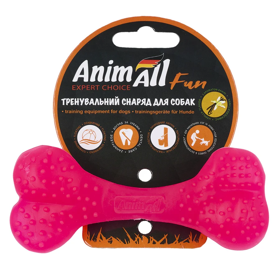 AnimAll Fun кістка 12 см коралова