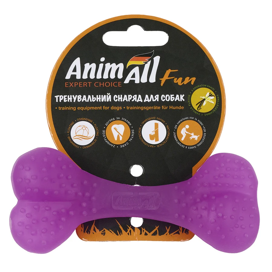 AnimAll Fun кістка 12 см фіолетова