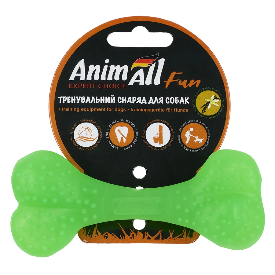 AnimAll Fun кістка 12 см зелена