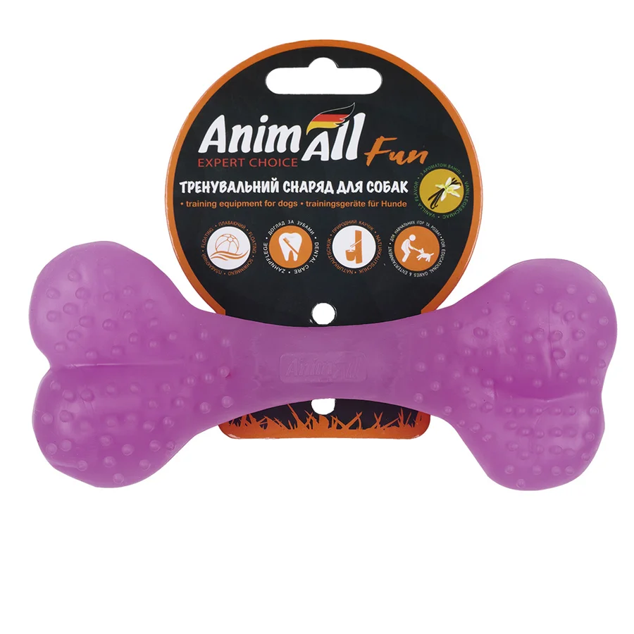 AnimAll Fun кістка 15 см фіолетова