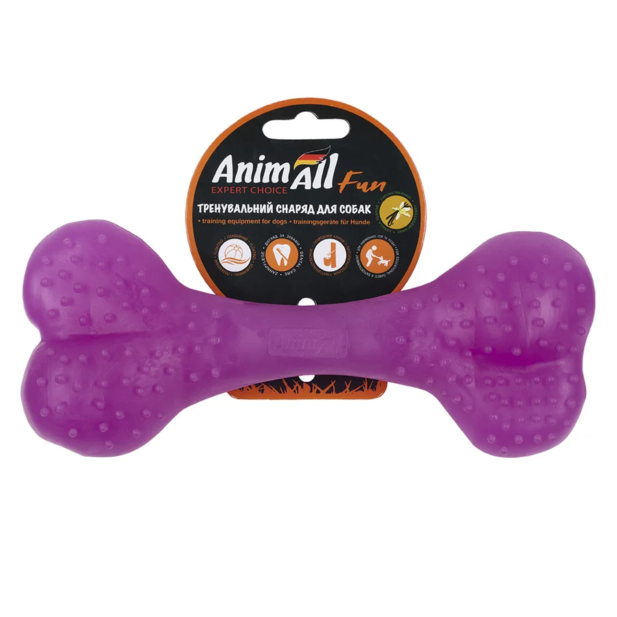 AnimAll Fun кістка 25 см фіолетова