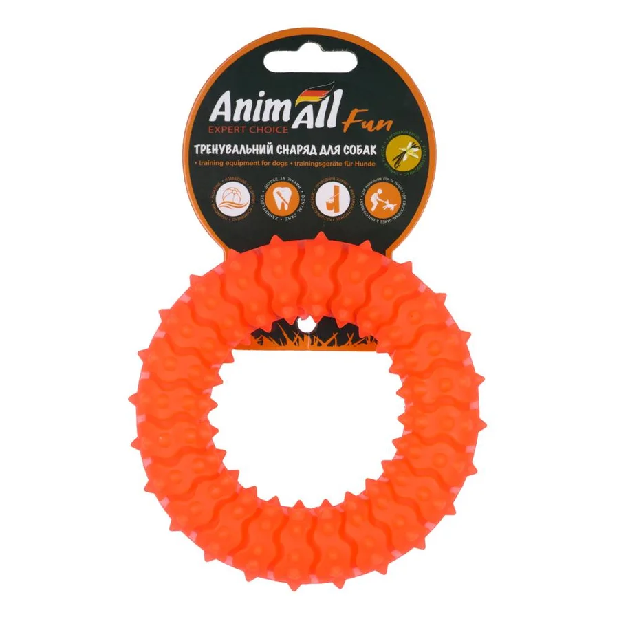 AnimAll Fun кільце з шипами 12 см помаранчеве