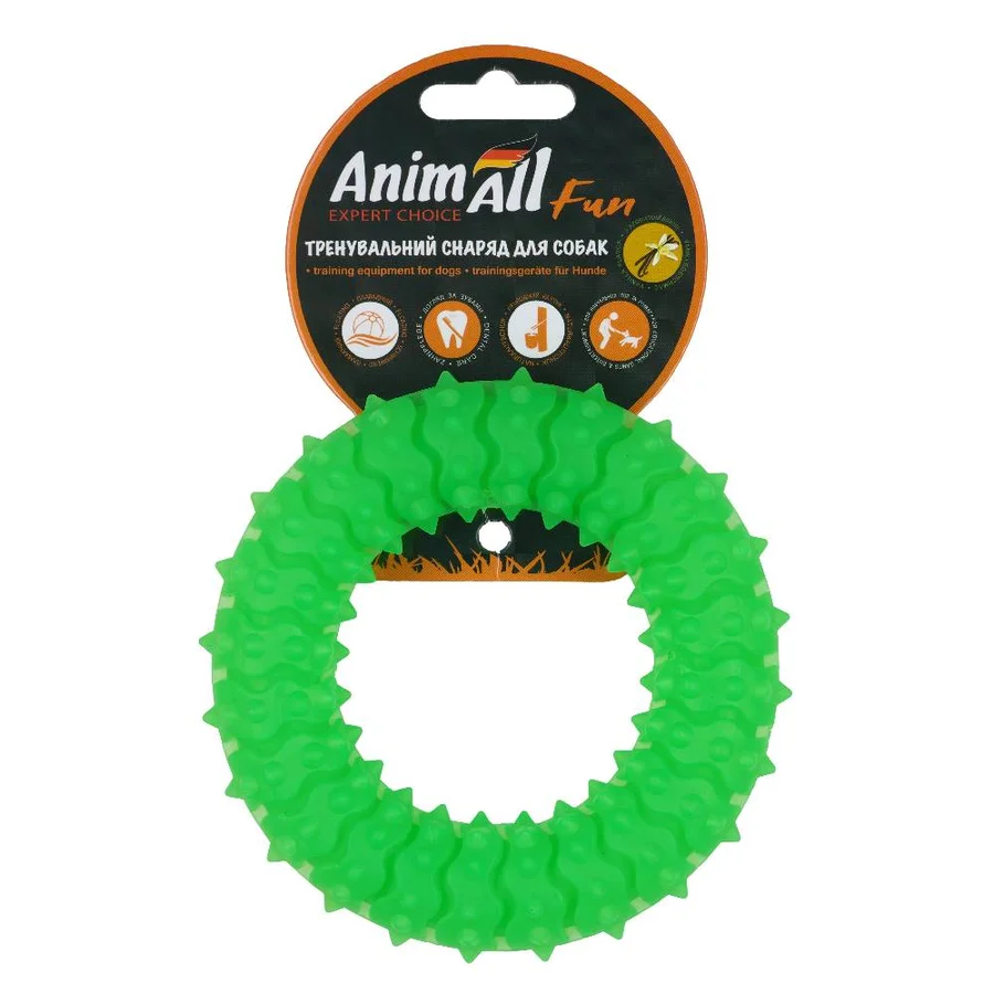 AnimAll Fun кільце з шипами 12 см зелене