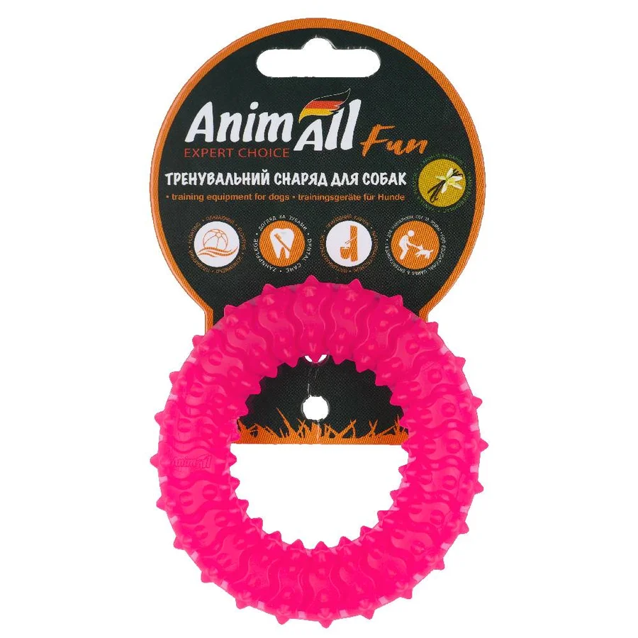 AnimAll Fun кільце з шипами 9 см коралове