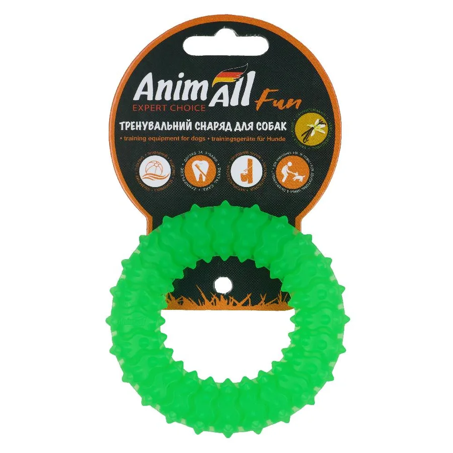 AnimAll Fun кільце з шипами 9 см зелене