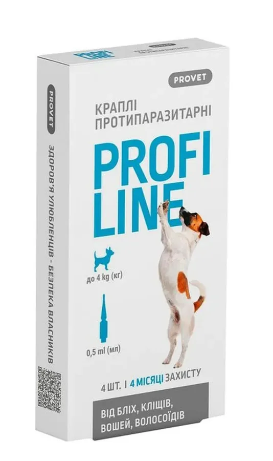 Краплі ПроВЕТ Профілайн для собак до 4 кг (0,5 мл)