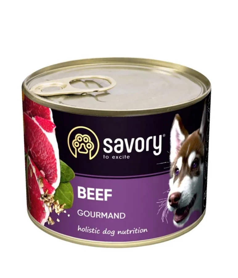 Вологий корм для собак Savory Dog Gourmand Beef
