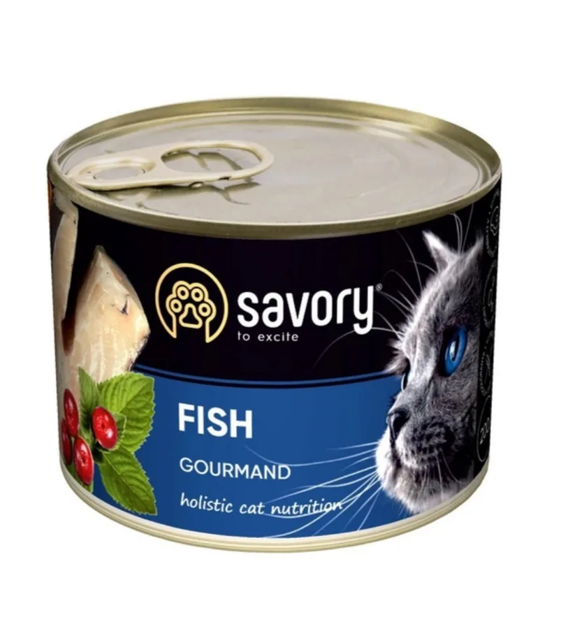 Вологий корм для котів Savory Cat Can Adult Fish