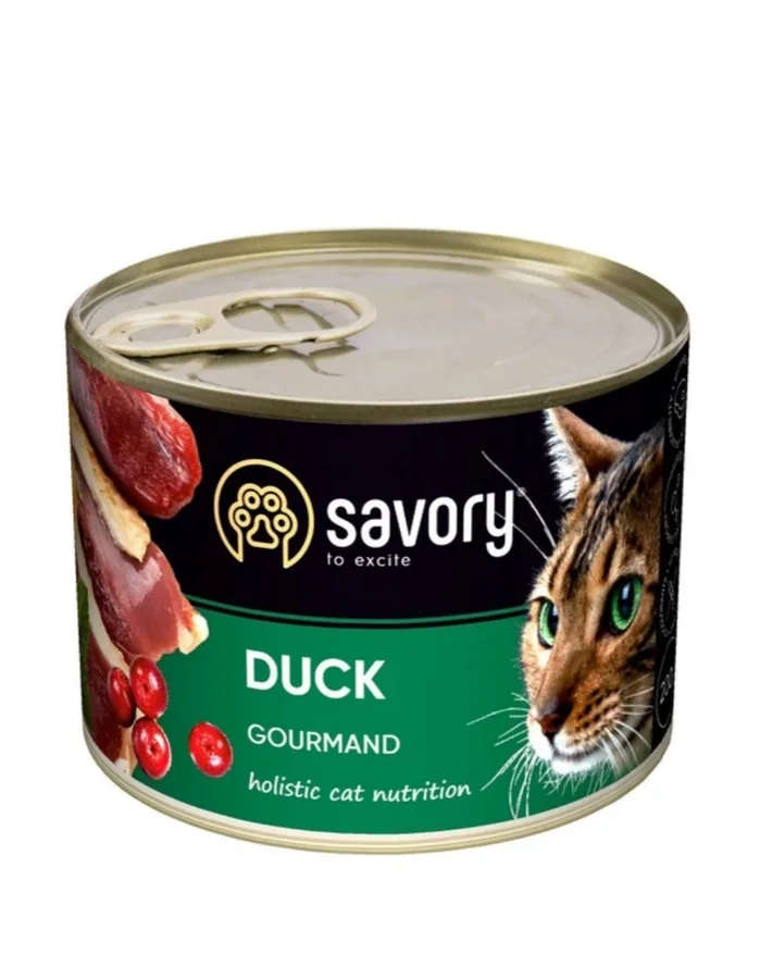 Вологий корм для котів Savory Cat Can Adult Duck