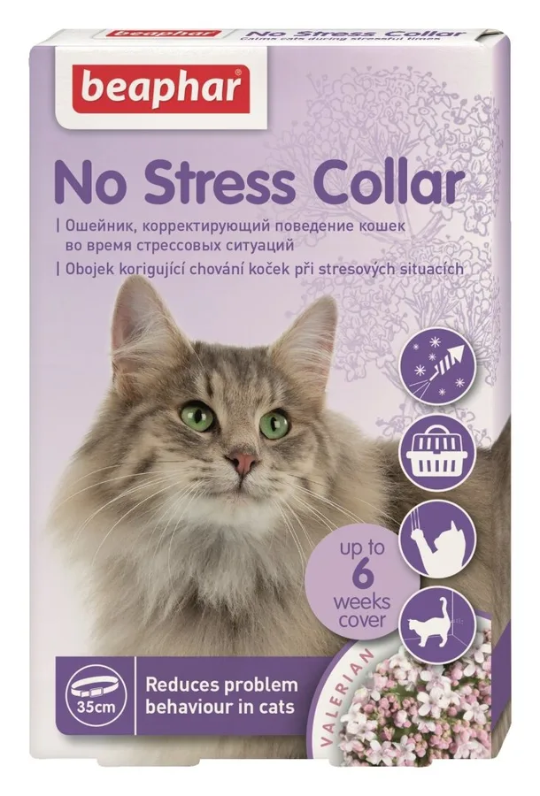 No Stress Collar заспокійливий нашийник для зняття стресу у котів 35 см