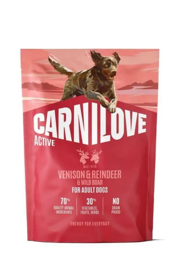 Корм сухий Carnilove Active Venison & Reindeer & Wild Boar Active Adults для активних собак оленина і дикий кабан 4 кг