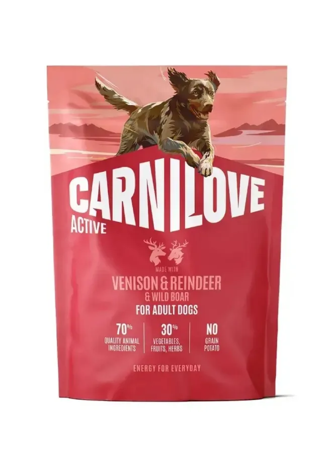 Корм сухий Carnilove Active Venison & Reindeer & Wild Boar Active Adults для активних собак оленина і дикий кабан 1,5 кг