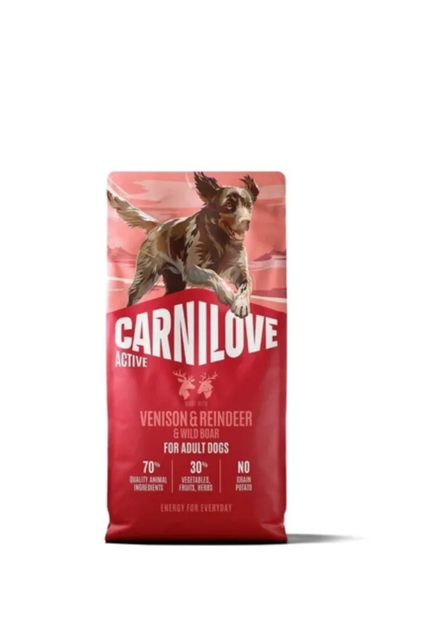 Корм сухий Carnilove Active Venison & Reindeer & Wild Boar Active Adults для активних собак оленина і дикий кабан 12 кг
