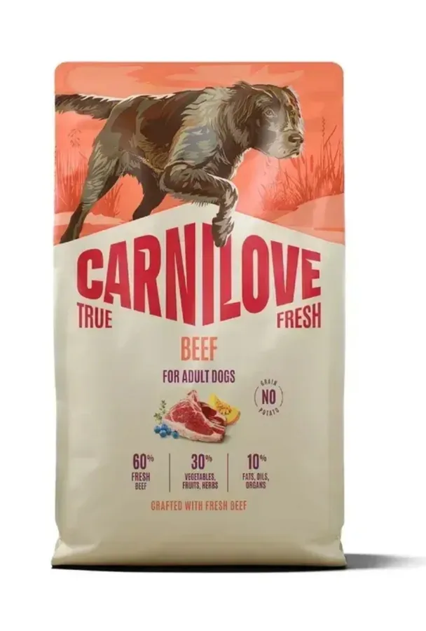 Корм сухий Carnilove True Fresh Beef для дорослих собак усіх порід з яловичиною 1,4 кг
