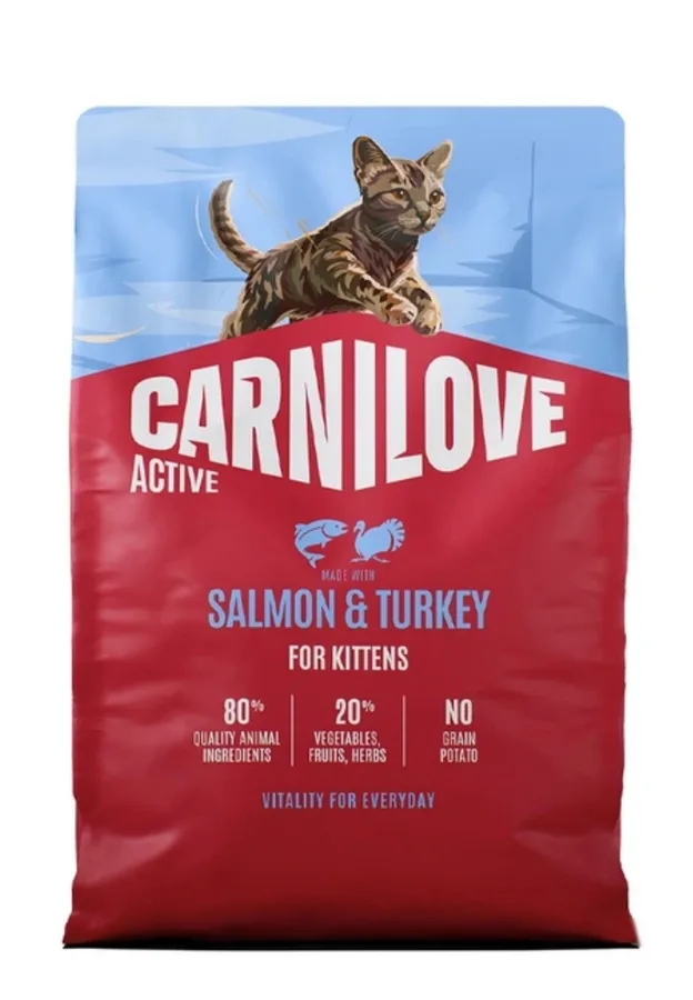 Корм сухий Carnilove Active Salmon & Turkey Kitten для кошенят лосось та індичка 2 кг