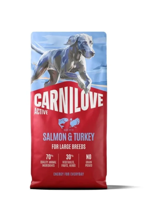 Корм сухий Carnilove Active Salmon & Turkey Large Breed для собак великих порід лосось та індичка 12 кг