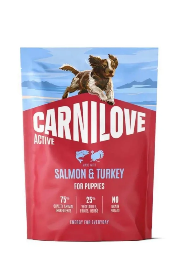 Корм сухий Carnilove Active Salmon & Turkey Puppy для цуценят лосось та індичка 1,5 кг