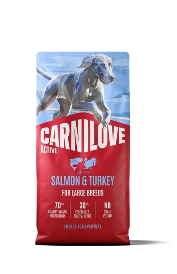 Корм сухий Carnilove Active Salmon & Turkey Junior Large Breed для молодих собак великих порід лосось та індичка 12 кг