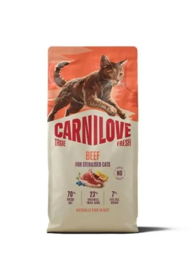 Корм сухий Carnilove True Fresh Beef Sterilised для стерилізованих котів яловичина 6 кг