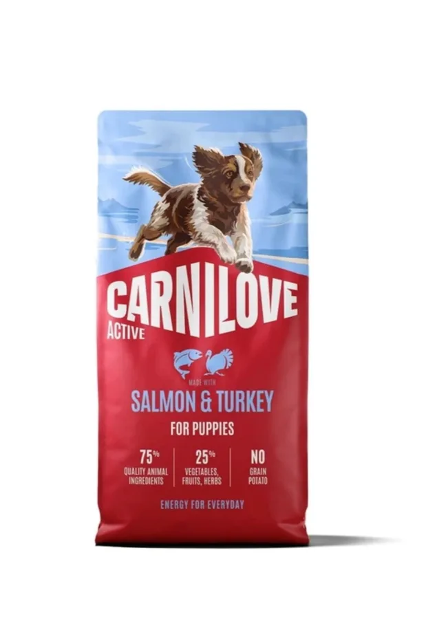 Корм сухий Carnilove Active Salmon & Turkey Puppy для цуценят лосось та індичка 12 кг