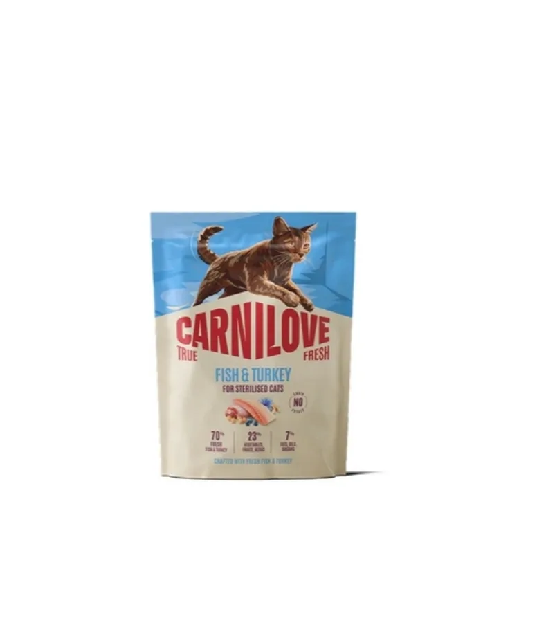 Корм сухий Carnilove True Fresh Fish & Turkey Sterilised для стерилізованих котів риба та індичка 400 г
