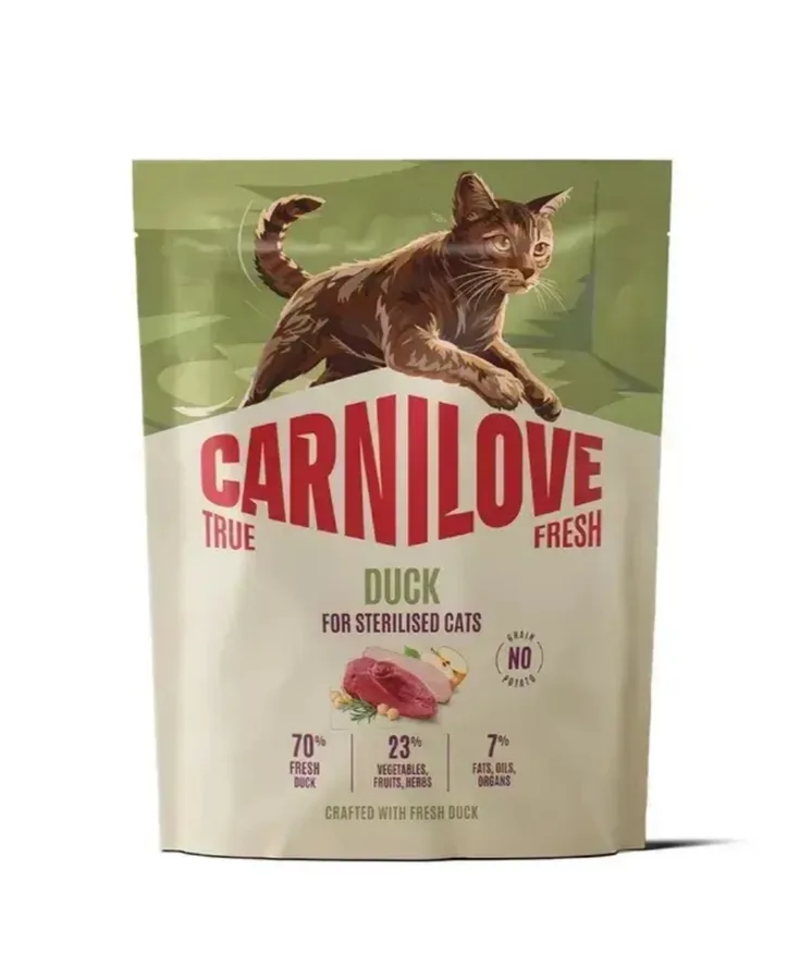 Корм сухий Carnilove True Fresh Duck Sterilised для стерилізованих котів качка 400 г
