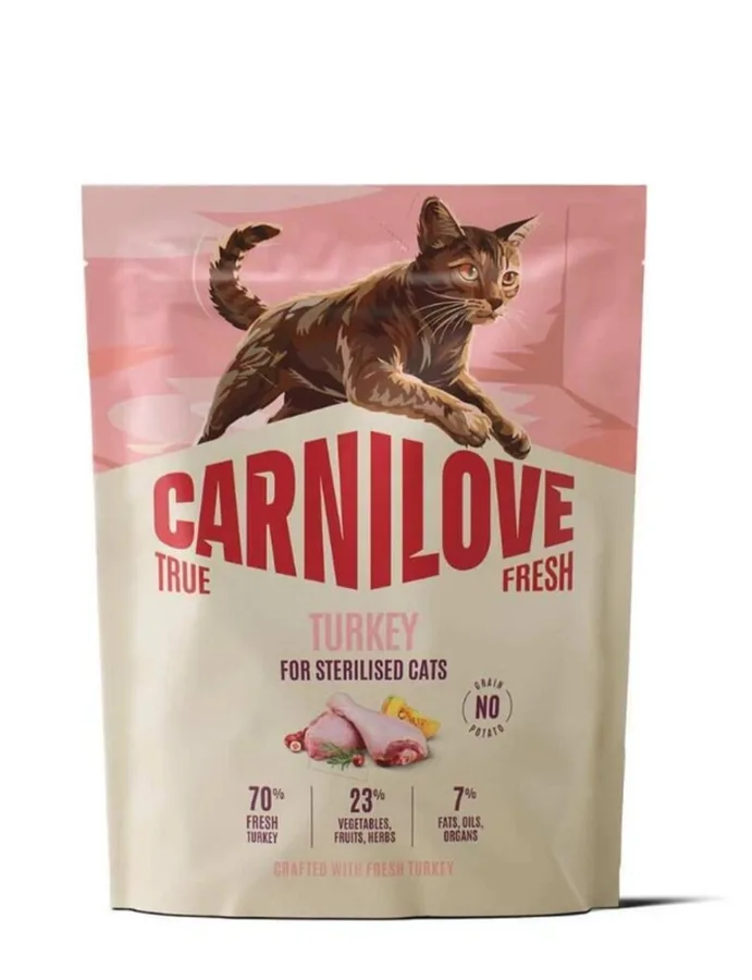 Корм сухий Carnilove True Fresh Turkey Sterilised для стерилізованих котів індичка 400 г
