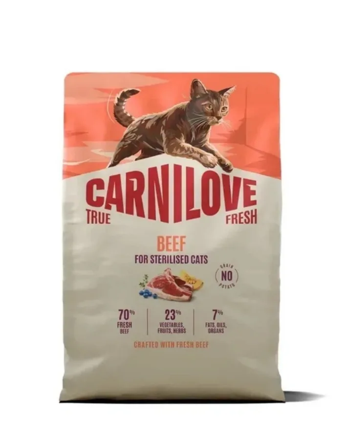 Корм сухий Carnilove True Fresh Beef Sterilised для стерилізованих котів яловичина 2 кг