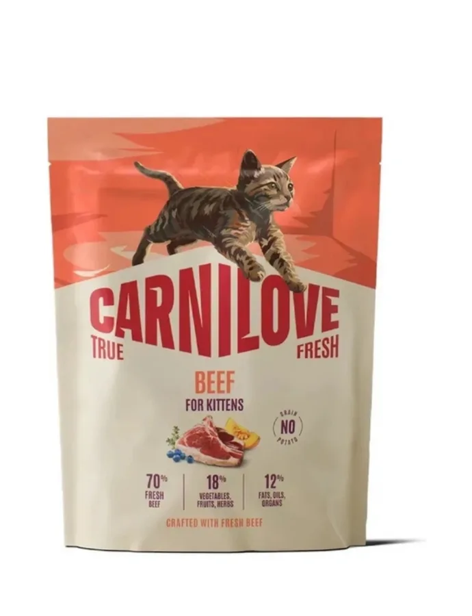 Корм сухий Carnilove True Fresh Beef Kitten для кошенят яловичина 400 г