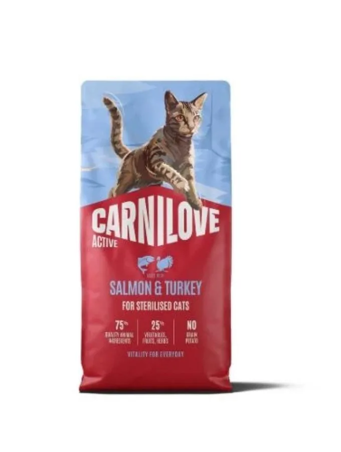 Корм сухий Carnilove Active Salmon & Turkey Sterilised для стерилізованих котів лосось та індичка 6 кг