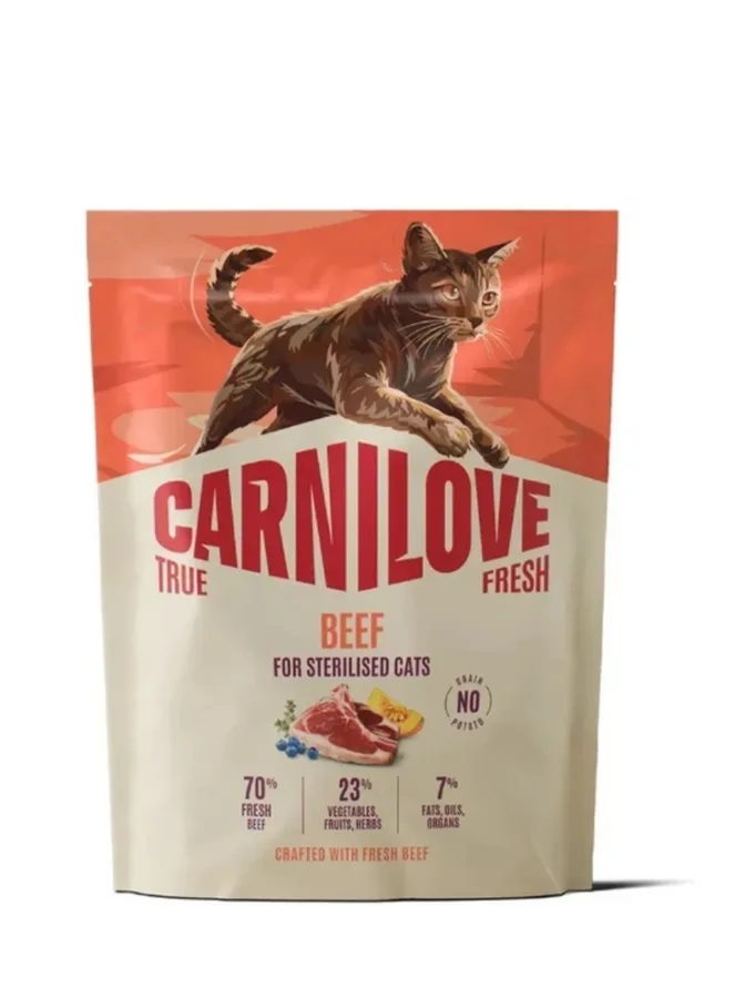 Корм сухий Carnilove True Fresh Beef Sterilised для стерилізованих котів яловичина 400 г