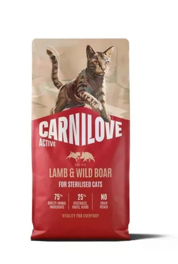 Корм сухий Carnilove Active Lamb & Wild Boar Sterilised для стерилізованих котів ягня і дикий кабан 6 кг