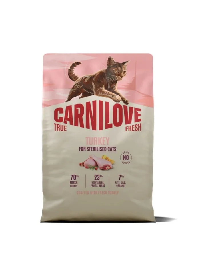 Корм сухий Carnilove True Fresh Turkey Sterilised для стерилізованих котів індичка 2 кг