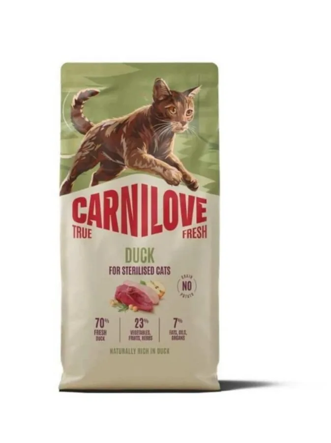 Корм сухий Carnilove True Fresh Duck Sterilised для стерилізованих котів качка 6 кг
