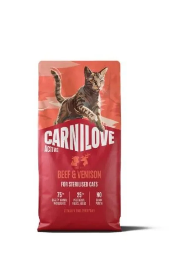 Корм сухий Carnilove Active Beef & Venison Sterilised для стерилізованих котів яловичина та оленина 6 кг