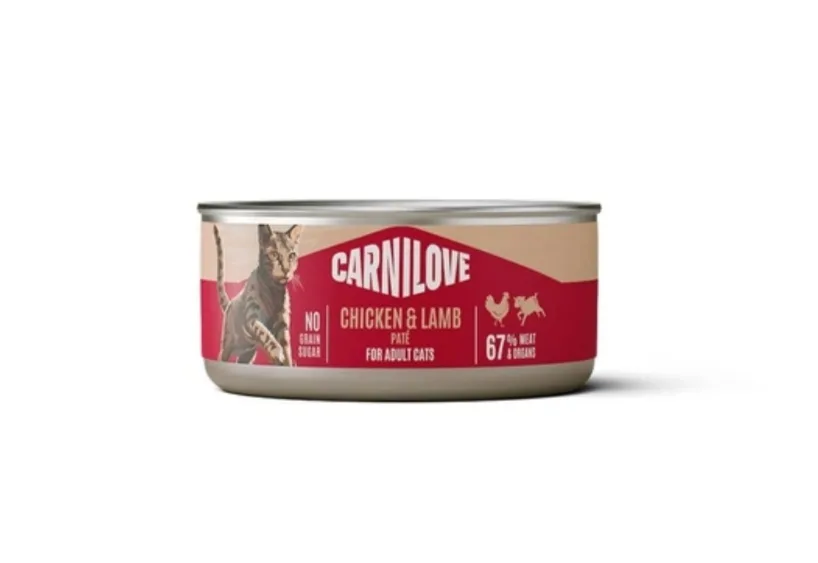 Корм вологий Carnilove Chicken & Lamb для котів паштет курка і ягня 100 г