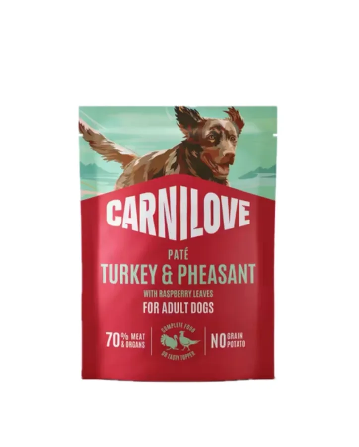Корм вологий Carnilove Turkey & Pheasant with Raspberry Leaves для собак паштет індичка і фазан з листям малини 300 г