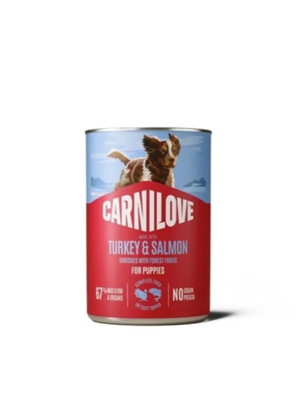 Корм вологий Carnilove Salmon & Turkey для цуценят паштет лосось та індичка 400 г
