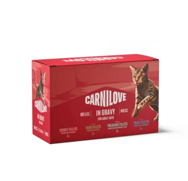 Корм вологий Carnilove Gravy Multipack для котів в соусі в асортименті 12x85 г