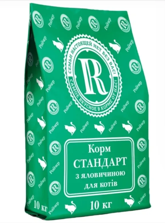 Сухий корм для кішок Ройчер Стандарт з яловичиною 10 кг
