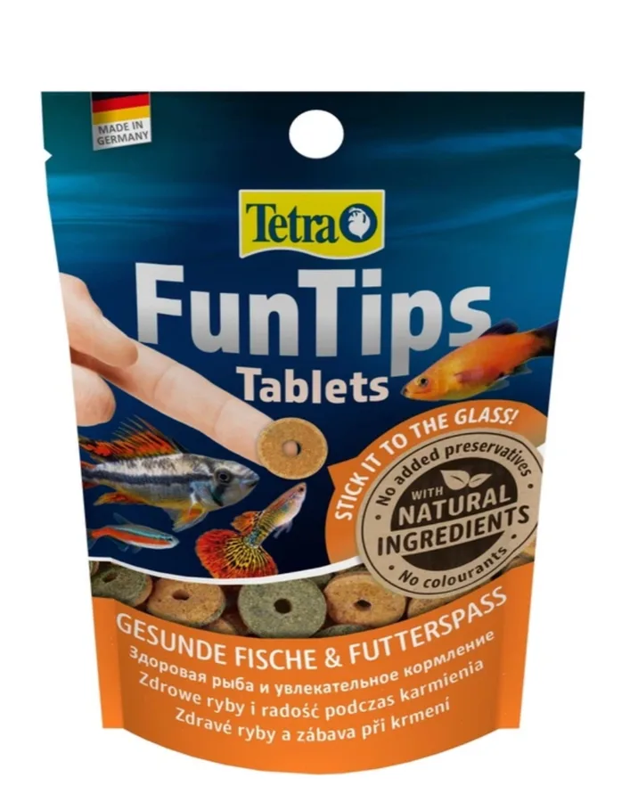 Корм сухий Tetra FunTips для риб у вигляді клейких таблеток, 20 шт